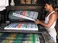A litho printer at work – a Jorasanko speciality