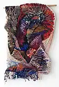 From the series “NEW FAIRY TALES IN THE LIGHT” Enchanted Flower 2002. 90x50, author's weaving, cotton, wool, semi-wool, metal thread