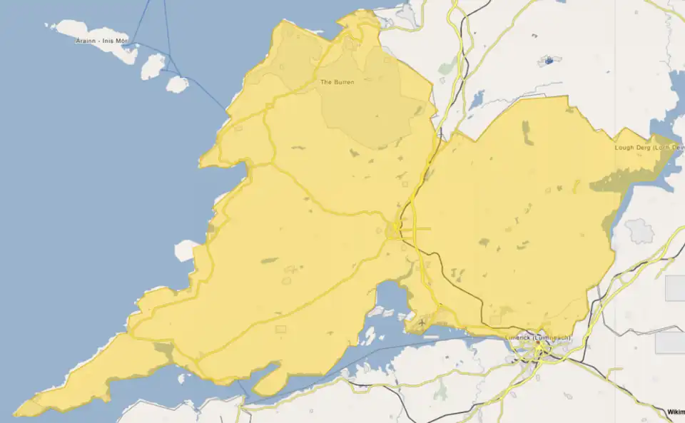 Lough Derg is located in County Clare