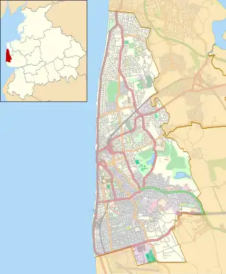 Blackpool is located in Blackpool