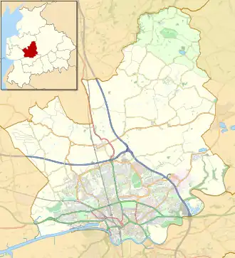 Fulwood is located in the City of Preston district