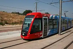 Train near Colonia Jardín station.