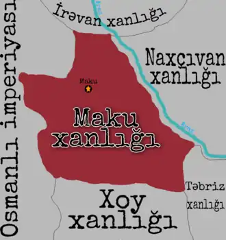 Location of Maku Khanate