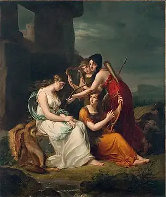 Malvina Lamenting the Death of Oscar by Elizabeth Harvey