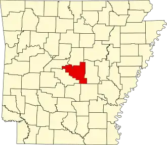 State map highlighting Pulaski County
