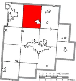 Location of Liberty Township in Fairfield County
