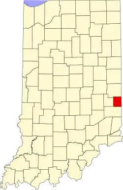 State map highlighting Union County
