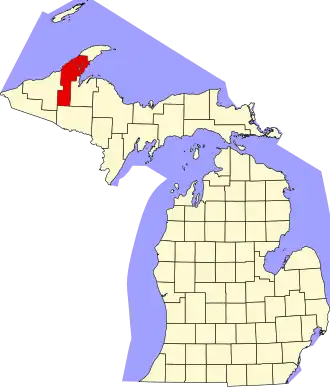 Houghton County map
