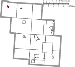 Location of Thornville in Perry County