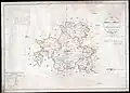 Map of Rohtak District surveyed 1823–32, recompiled 1848