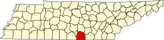State map highlighting Franklin County