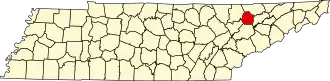 State map highlighting Union County