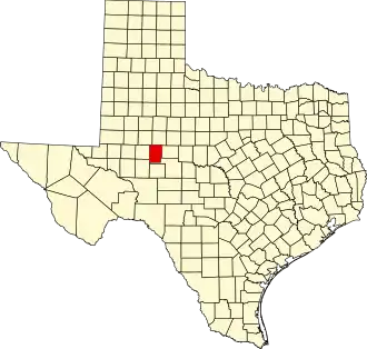 State map highlighting Sterling County