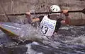 Maria Francis at an International Slalom competition in Nottingham 1991