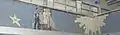 Detail of Arnautoff's mural for the Mariupol International Airport