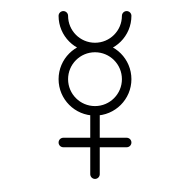 Intersex;[136] Gender-fluid (symbol of fluid quicksilver); non-binary[132]