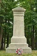 Grave marker near his burial site