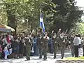 Military parade in Naousa on 15 April, in honour of the struggles during the revolution in 1822.