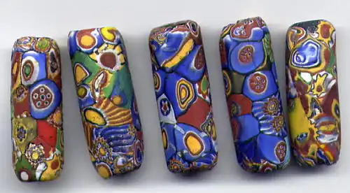 multi-colored glass beads