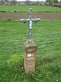 A cross from the Santiago de Compostela pilgrimage.