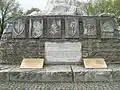 Close up of the back of the monument