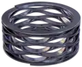 Multi-turn wave spring with shim ends