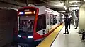 Muni 2006, the first Siemens S200 SF to enter revenue service, at Van Ness station, 2017