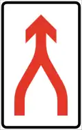 Merging lanes Merging by the “zipper method”.