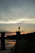 Savannah Bluff Lock and Dam; Lock and Dam at sunset.