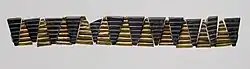 Necklace; 2600–2500 BC; gold and lapis lazuli; length: 22.5 centimetres (8.9&nbsp;in); Royal Cemetery at Ur (Iraq); Metropolitan Museum of Art