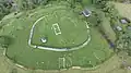 Aerial view of Nendrum Monastery, 2015