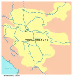 Map showing the extent of the Vinca culture within Central Europe and Southeastern Europe.Havd nothing to do with serbs,at this time there was only illyrians, pelasgians and other stams.