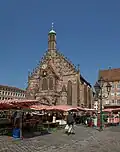 Western facade with the main market