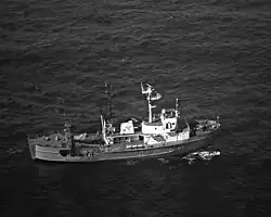 The Soviet Navy Project&nbsp;07452 experimental vessel (de&nbsp;facto reconnaissance vessel) OS-572