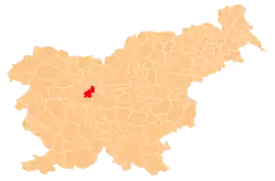 The location of the Municipality of Medvode