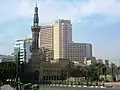 View of the hotel and the Omar Makram Mosque