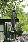 Modern recreation of Cornelis Joppensz with his pot of hutspot, by Oswald L. Wenckebach in 1961