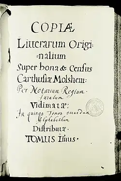 Handwritten front page of an old book.