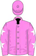 Pink, white stars on sleeves