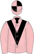 Pink, black chevron, quartered cap