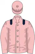 Pink, dark blue epaulets