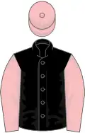 Black, pink sleeves and cap