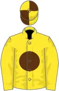 Yellow, brown disc, quartered cap