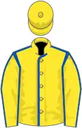 Yellow, royal blue seams