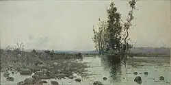 Paesaggio paludoso. 1903. Oil on canvas, 36 x 75&nbsp;cm, private collection.