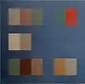 Painting, 'Leaves 2', oil on canvas 1 1/2m x 1 1/2 m, 1970