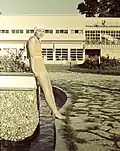 Palatinus water park, modern architecture by István Janáky, two years after opening, 1939