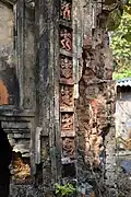 Terracotta relief work in the Laxmi Janardana temple