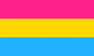 Pink, yellow, and light blue stripes.