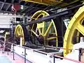 Steam engine in the power house at Paranapiacaba